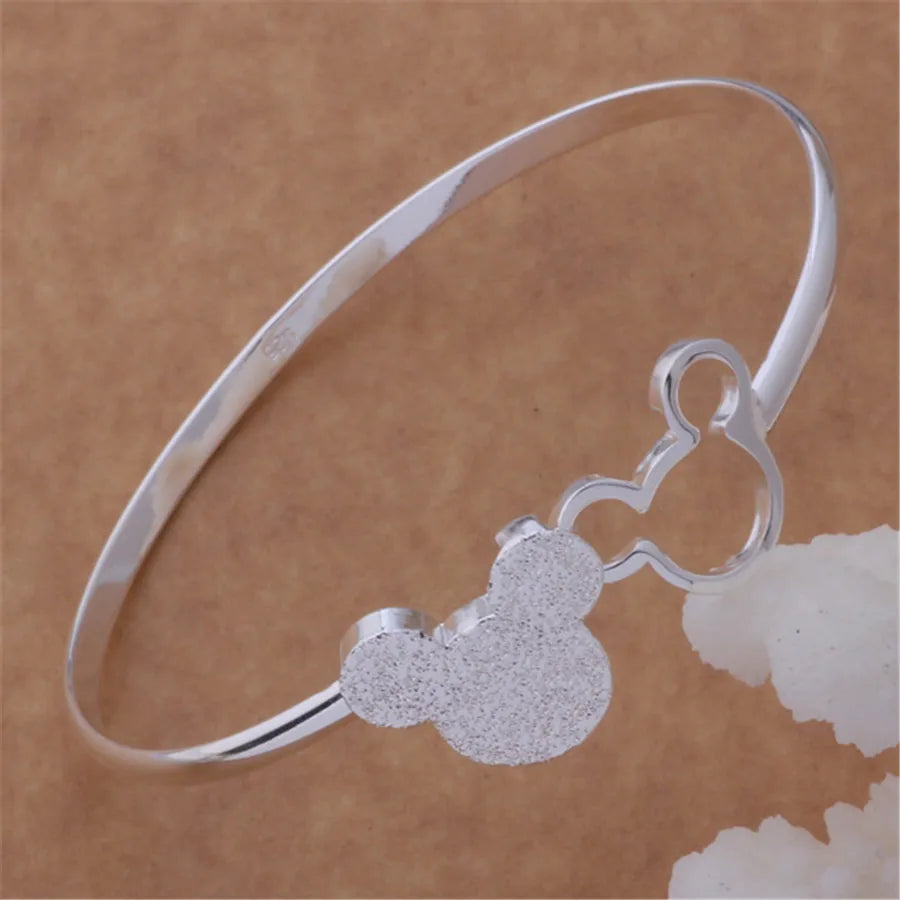 Bracelete Mickey Ajustável - Prata 925