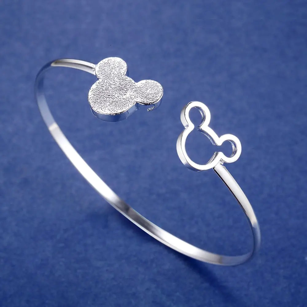 Bracelete Mickey Ajustável - Prata 925