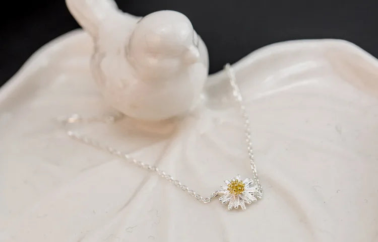 Pulseira Flor de Margarida - Prata 925