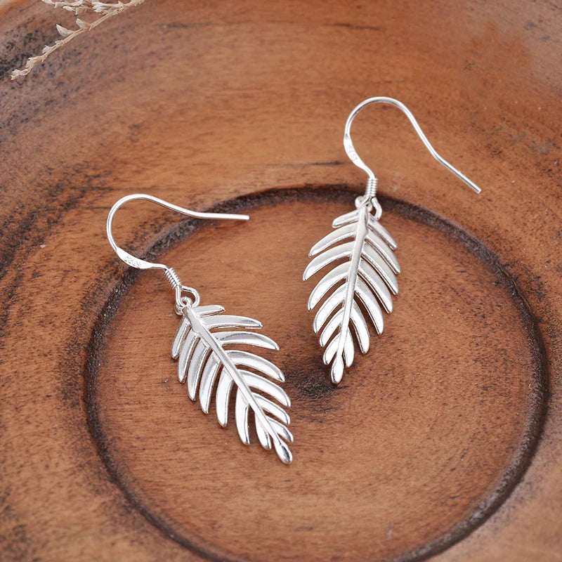 Brinco Folhas - Prata 925