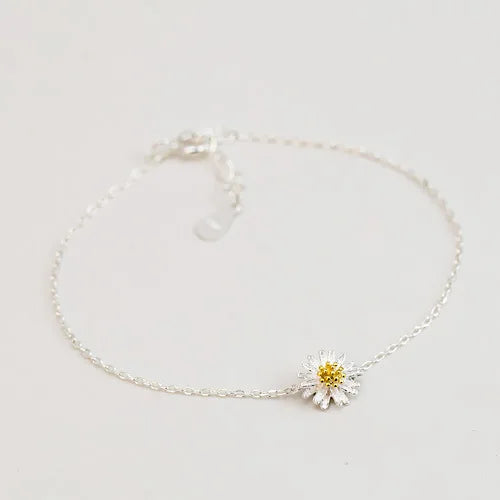Pulseira Flor de Margarida - Prata 925