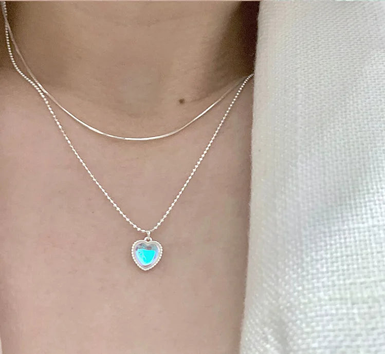 Colar com Pedra Opalina - Prata 925