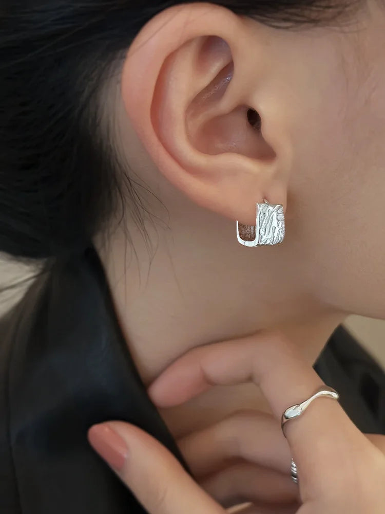 Brinco Argola Cúbica - Prata 925