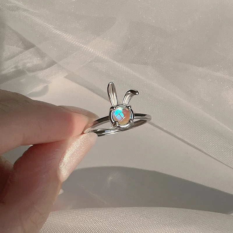 Anel de Coelho Regulável- Prata 925