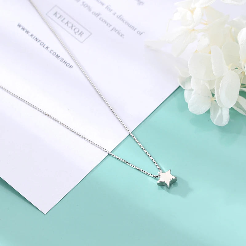 Colar Estrela Lisa - Prata 925