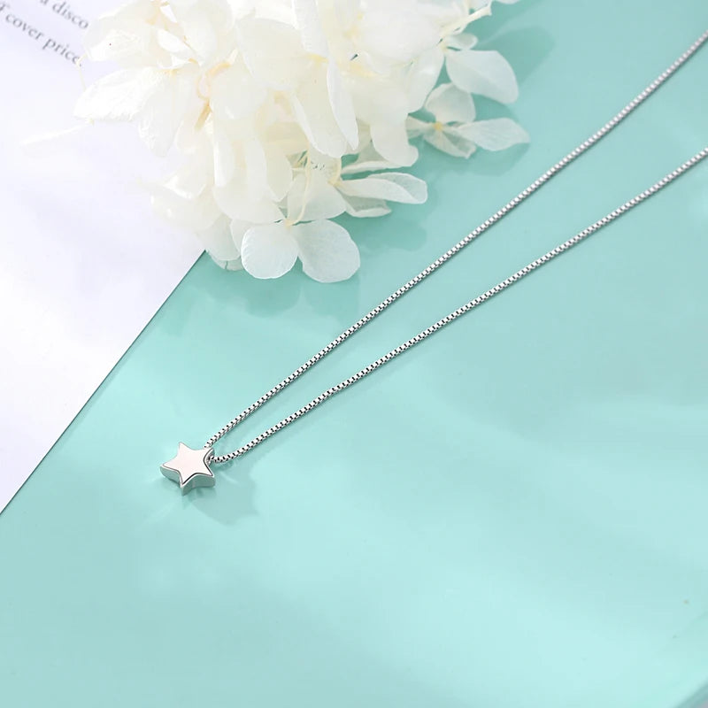 Colar Estrela Lisa - Prata 925