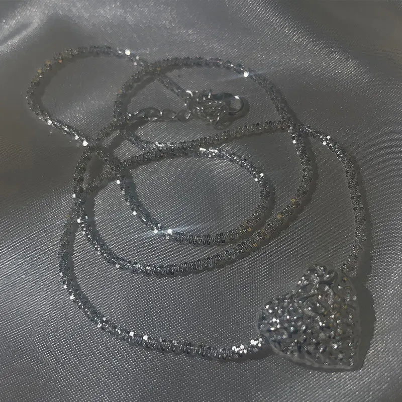 Colar Coração Detalhado - Prata 925