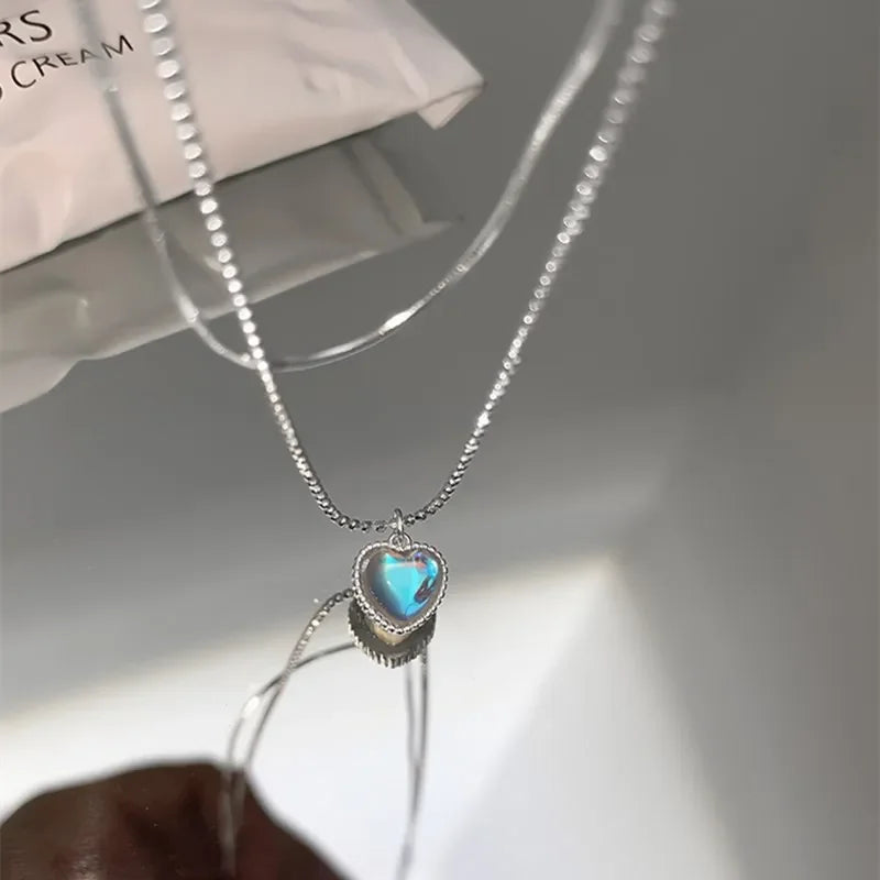 Colar com Pedra Opalina - Prata 925