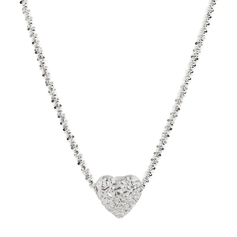 Colar Coração Detalhado - Prata 925