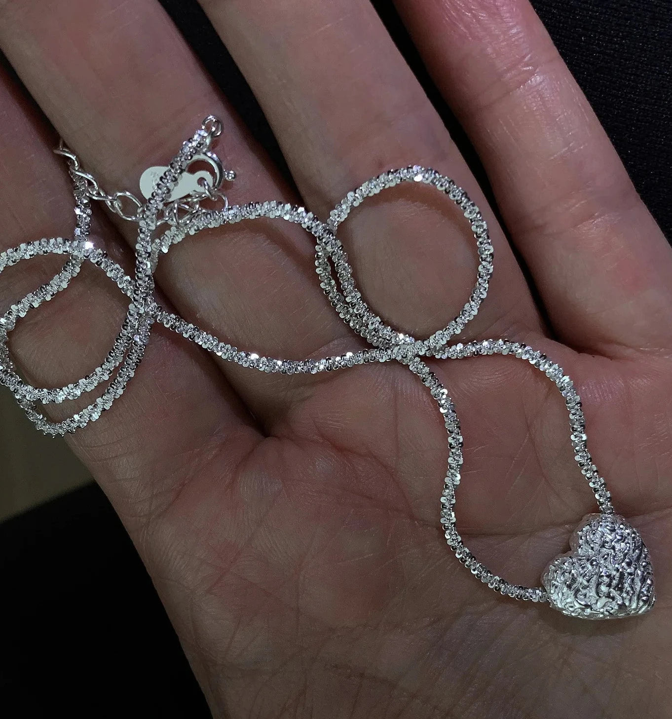 Colar Coração Detalhado - Prata 925