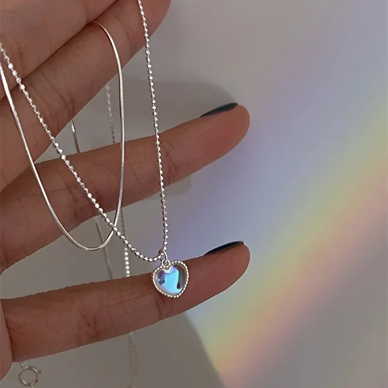 Colar com Pedra Opalina - Prata 925